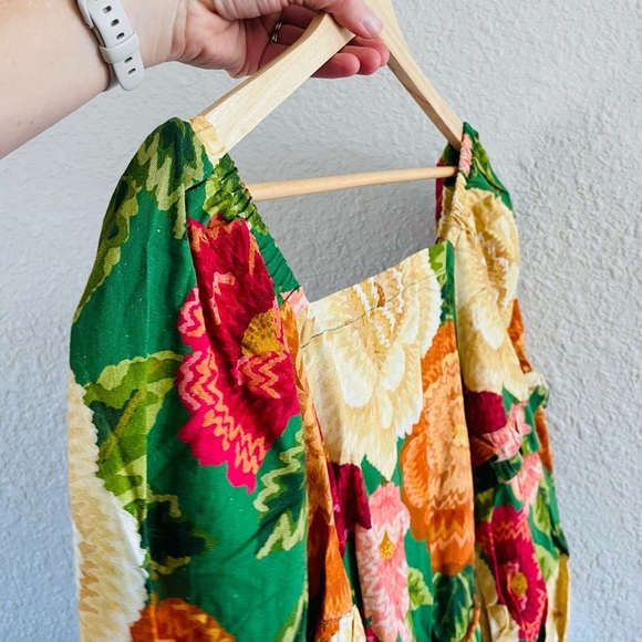 FARM Rio Puff Ruffle Sleeve Wrap Top in Floral NWT size small - Picture 7 of 16